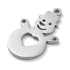 Christmas Theme Anti-Tarnish 304 Stainless Steel Pendants LS-STAS-R003-04P-01-2