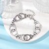 Alloy Handcuff with Freedom Link Chain Necklaces for Men Women BJEW-JB10128-01-2