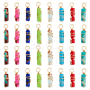 40Pcs 8 Colors Dyed Synthetic Imperial Jasper Pendants PALLOY-AB00106-1