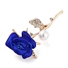 Valentine's Day Rose Zinc Alloy Crystal Rhinestone Brooches JEWB-I031-02A-2