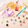 40Pcs 4 Colors Round Silicone Focal Beads SIL-TAD0001-02C-6
