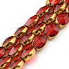 Electroplate Transparent Glass Beads Strands EGLA-G037-03A-HP01-1