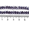 Electroplate Transparent Glass Beads Strands EGLA-A035-T4mm-A15-4