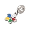 304 Stainless Steel Colorful Enamel European Dangle Charms STAS-D153-01B-P-2