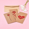 3 Sets Kraft Paper Greeting Cards AJEW-FS0001-27A-10
