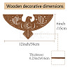 Creative Natural Wooden Wall Hanging Decoration AJEW-WH0331-001-2