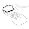 Halloween Iron Elastic Spider Web Leg Chains WGFAAE0-01-3