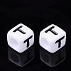 Acrylic Horizontal Hole Letter Beads PL37C9129-T-2