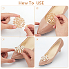 1 Pair Flower ABS Imitation Pearl Detachable Alloy Shoe Buckle Clips DIY-WR0004-08A-4