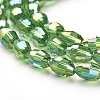 Electroplate Glass Beads Strands GC885Y-2