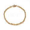 304 Stainless Steel Rope Chain Bracelets BJEW-L531-03G-2