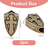 2Pcs Brass European Beads KK-DC0004-80C-2