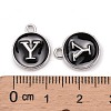 Platinum Plated Alloy Charms LS-ENAM-S118-02Y-P-3