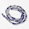 Electroplate Transparent Glass Beads Strands EGLA-A034-T3mm-M09-2