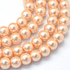 Baking Paint Glass Pearl Bead Strands HY-Q003-3mm-18-1