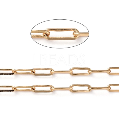 Soldered Brass Paperclip Chains CHC-G005-03G-1