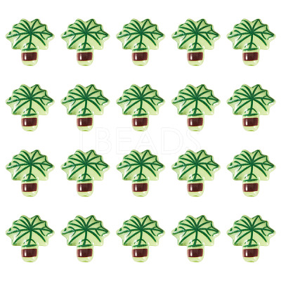 20Pcs Printed Opaque Acrylic Beads OACR-TA0004-73A-1