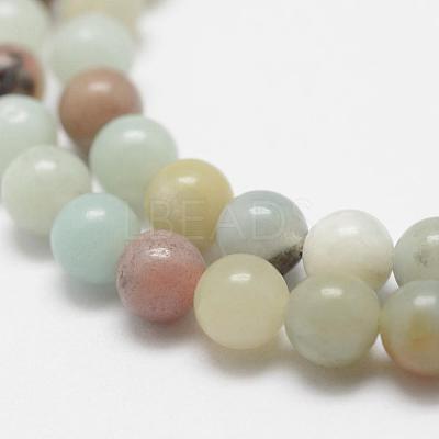 Natural Flower Amazonite Beads Strands X-G-G697-F06-4mm-1