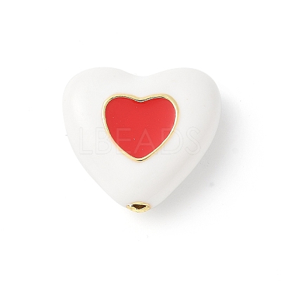 Brass Enamel Beads KK-P294-50G-02-1