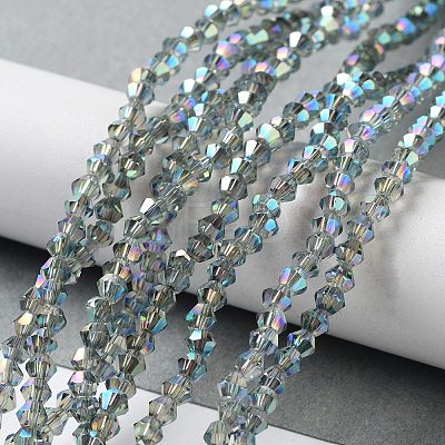 Electroplate Glass Beads Strands EGLA-J026-3mm-F10-1