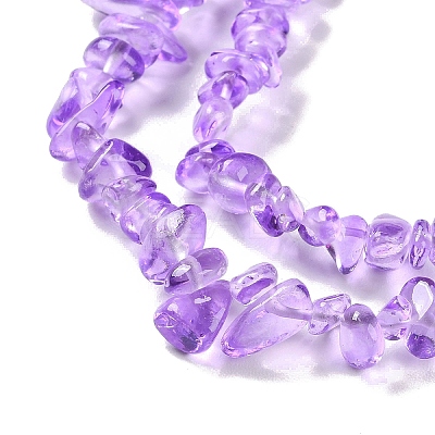 Spray Painted Transparent Glass Beads Strands GLAA-P060-01A-12-1
