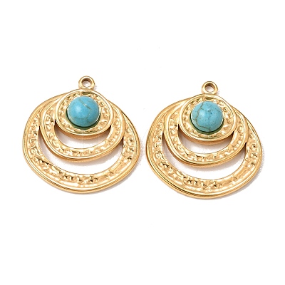 Synthetic Turquoise Pendants SA-CBA816B-01G-1