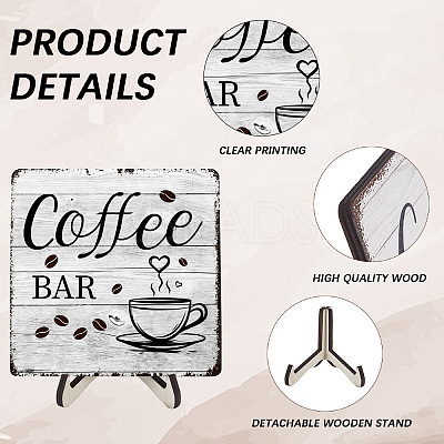 Coffee Bar Wood Display Easels ODIS-WH20016-002-1