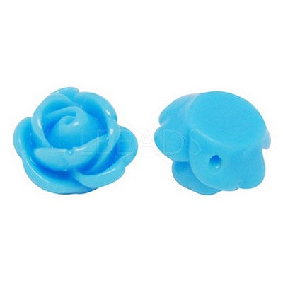 Rose Flower Opaque Resin Beads X-CRES-B1029-A57-1