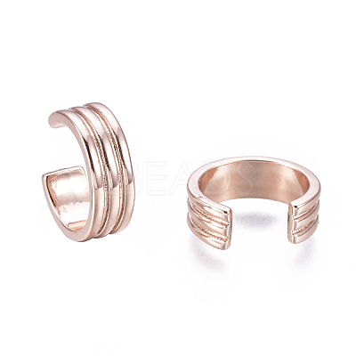 Brass Cuff Earrings EJEW-I249-12RG-1