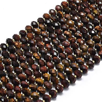 Dyed Natural Tiger Eye Beads Strands G-P573-A37-01-1