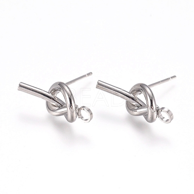 Rack Plating Brass Stud Earring Findings LS-KK-L198-006P-1