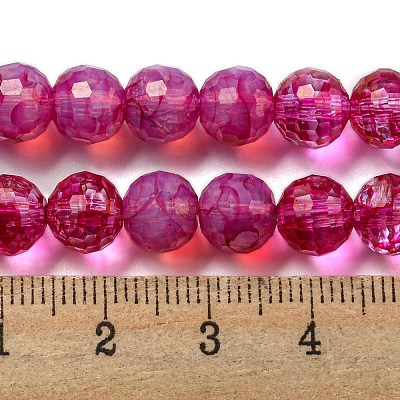Baking Paint Glass Bead Strands GLAA-G116-02G-1