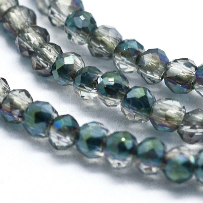 Electroplate Glass Beads Strands GLAA-F079-A-HP04-1