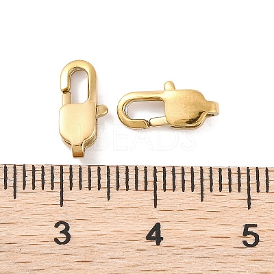 Ion Plating(IP) 304 Stainless Steel Lobster Claw Clasps Hand Polished STAS-F094-05B-G-1