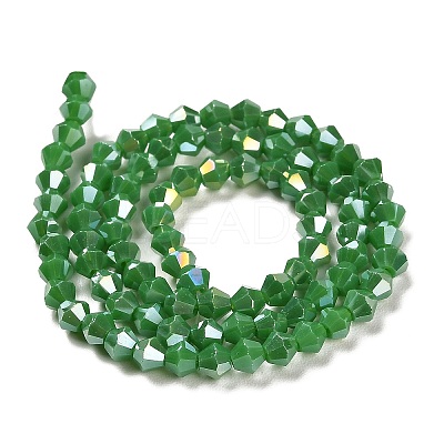 Opaque Solid Color Electroplate Glass Beads Strands GLAA-F029-P4mm-A08-1
