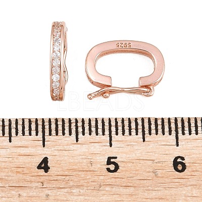 925 Sterling Silver Twister Clasps STER-E056-026RG-A-1