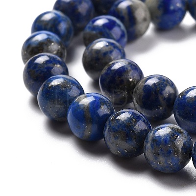 Natural Lapis Lazuli Round Beads Strands G-I181-09-8mm-1