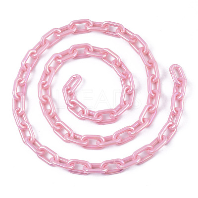 Acrylic Opaque Cable Chains PACR-N009-002G-1