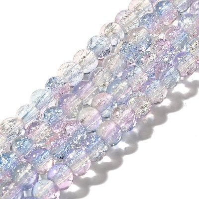 Crackle Glass Beads Strands CCG-C002-6mm-09-1