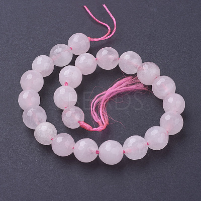 Natural Rose Quartz Beads Strands G-G099-F8mm-15-1