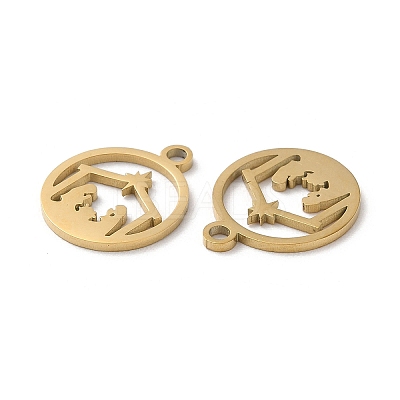 Ion Plating(IP) 304 Stainless Steel Charms STAS-Q303-08G-1
