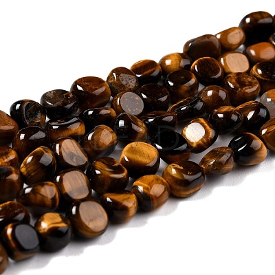Natural Tiger Eye Beads Strands G-G018-17-1