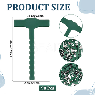 90Pcs Iron PP Plastic Brooch Base Settings FIND-ME0003-53-1