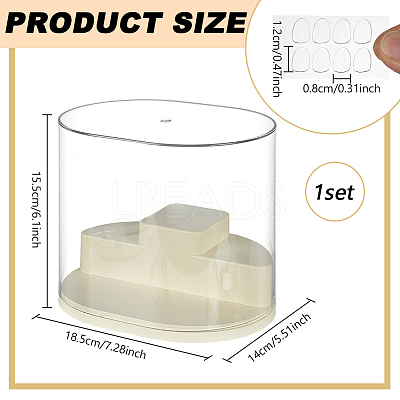 2-Tier ABS Plastic with PET Minifigures Display Cases CON-WH0095-145-1