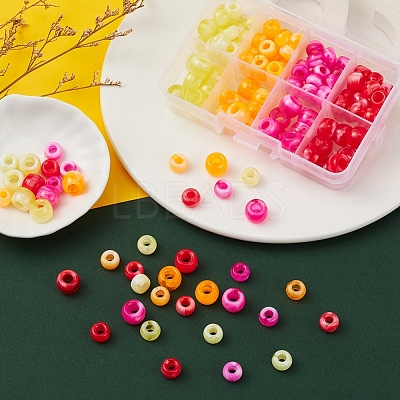 8 Style Acrylic European Beads MACR-YW0001-59B-1