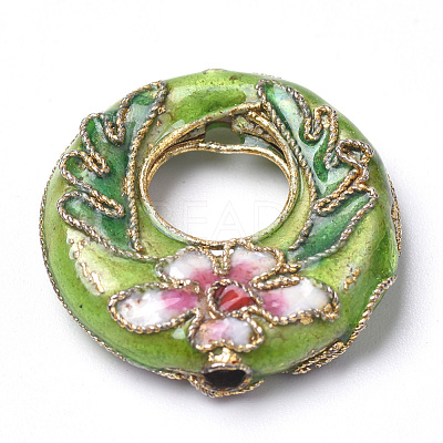 Handmade Cloisonne Beads X-CLB-S006-15-1