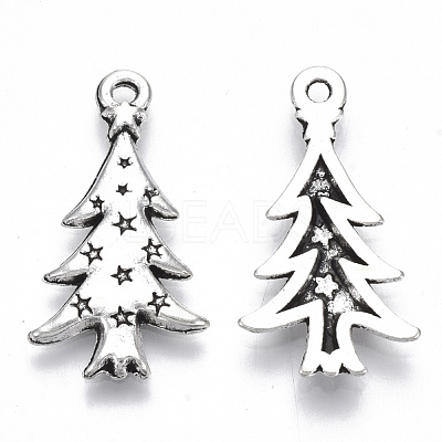 Tibetan Style Alloy Pendants X-TIBE-N010-30AS-RS-1