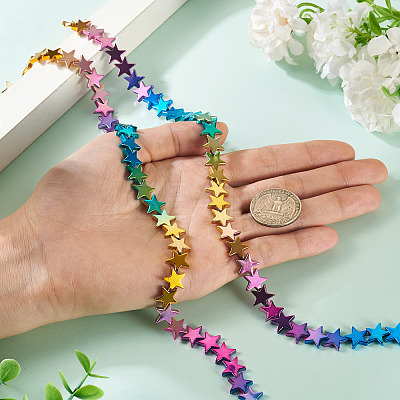 2 Strands Gradient Color Electroplated Synthetic Non-magnetic Hematite Beads Strands G-TA0002-86C-1