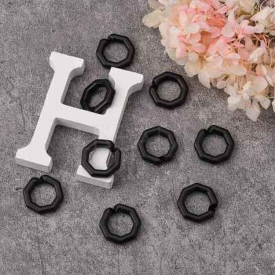 Opaque Spray Painted Acrylic Linking Rings OACR-S021-26A-C01-1