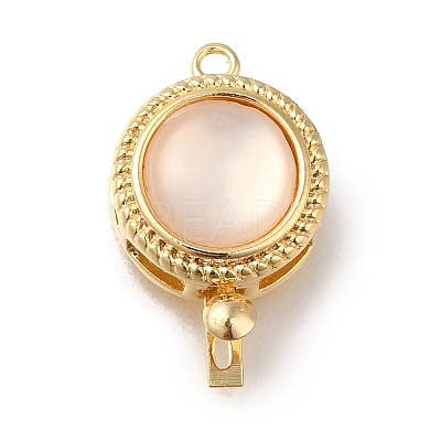 Brass Box Clasps with Resin LS-KK-H480-07G-1